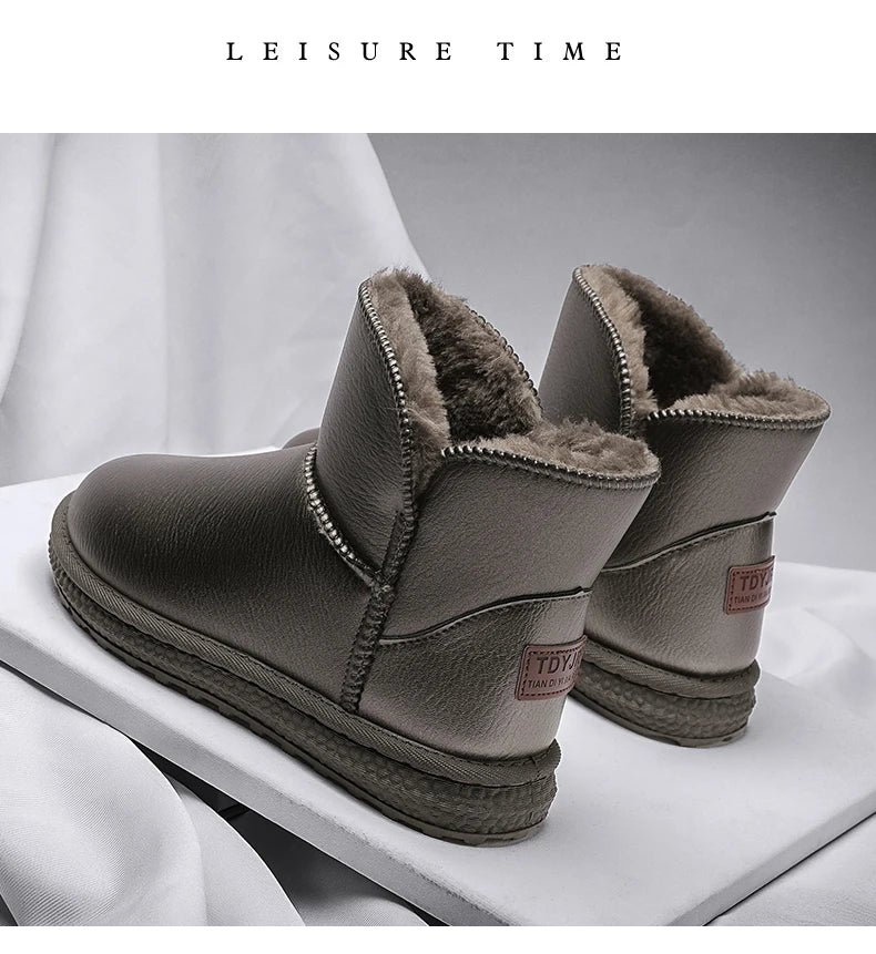 Casual Sneaker Loafers Ankle Boots Sports and Leisure Boots Winter Men Platform Sports Shoes Snow Boots Round Toe Non-slip  New