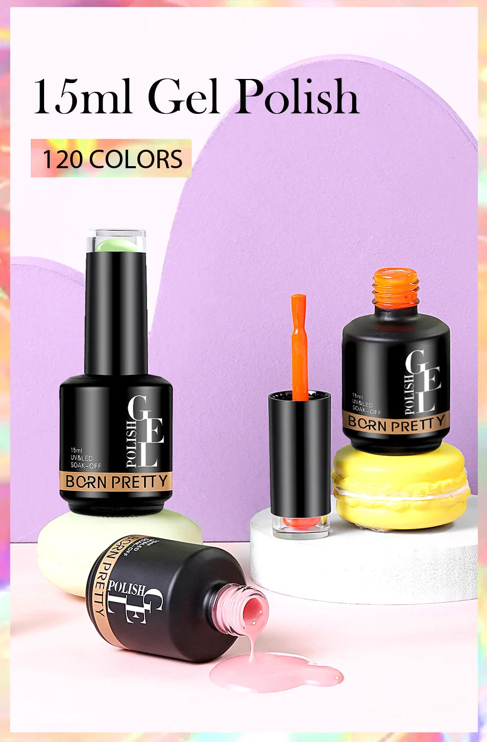 BORN PRETTY 15ml Autumn Winter Color Gel Nail Polish Dark Red Brown Christmas Soak Off UV LED Gel Nail Art DIY Design Varnishes