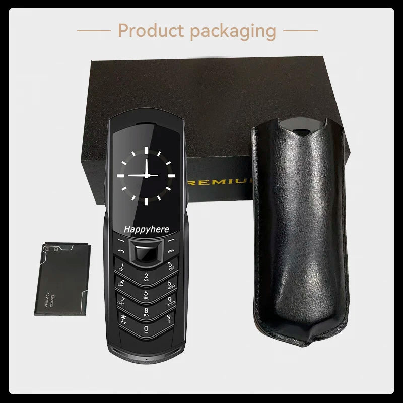 New Unlock V8 Bar Luxury Metal Handmade Phone Quad band Dual Sim Leather case Bluetooth FM Radio Push-button mobile phone