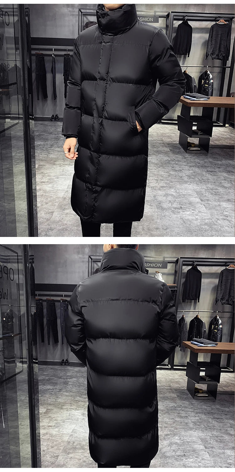 Plus Size 5XL Winter Casual Long Down Jacket 2022 New Men's High Quality Casual Fashion Parka Men's Thick Windbreaker Jacket