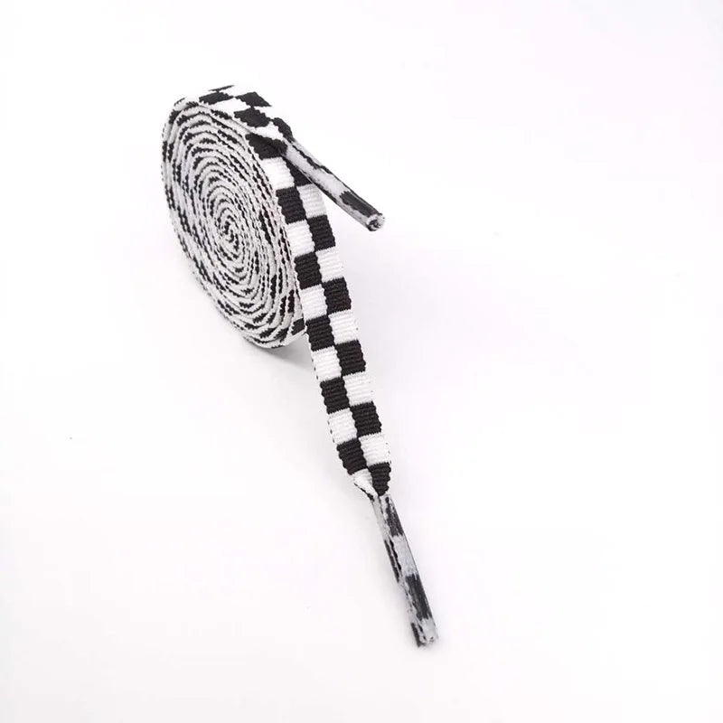 1 Pair Checkered Grid Shoelaces Super Quality Flat Shoe laces Shoelaces for Athletic Running Sneakers Shoes Boot Strings