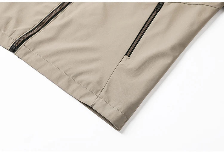 Business Casual Jackets for Men Stand Collar Solid Color Jacket Autumn Korean Work Wear Mens Windbreaker Jacket Winter Coats Men