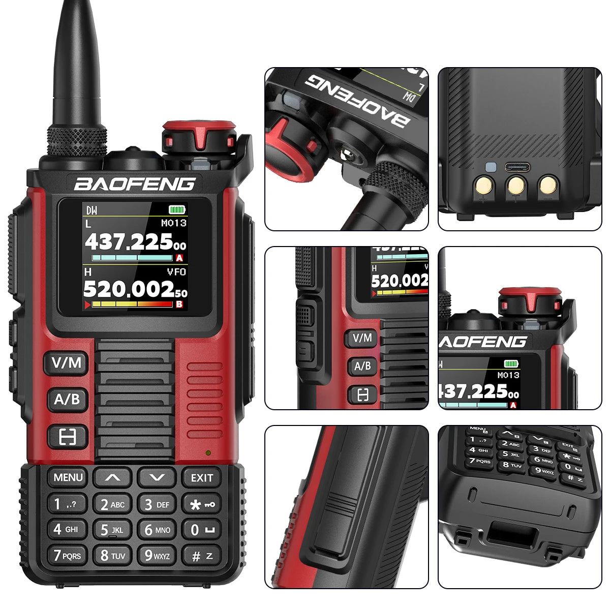Baofeng UV-K67 PRO Walkie Talkie Long Range Multi Band Wireless Copy Frequency DTMF 640CH NOAA Type-C Ham Two Way Radio UV-5R