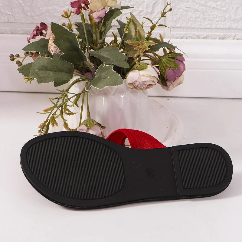 2025 summer new breathable mesh fish mouth slippers non-slip beach women slippers