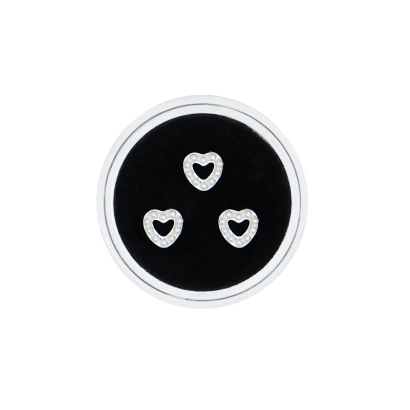 3pcs/Box Dental Tooth Gems Teeth Crystal Ornament Metal Tooth Gems Various Shape Beauty Oral Decorations