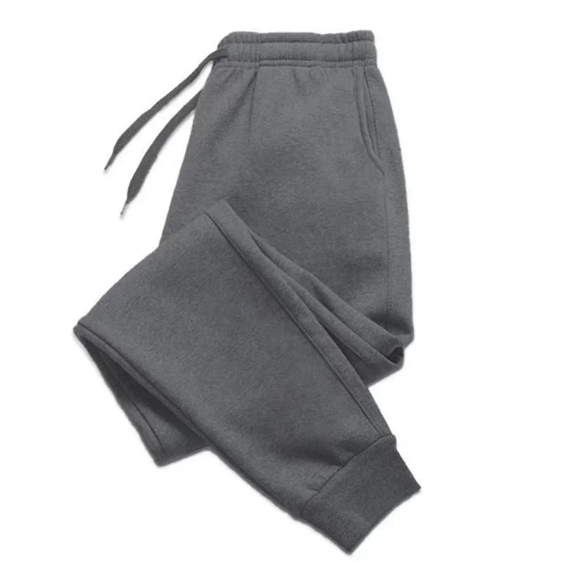New Plus Size Men's Sweatpants 2XL 3XL Sportswear Elastic Waist Casual Baggy Pants Black Grey Cotton Joggers Male Loose Trousers