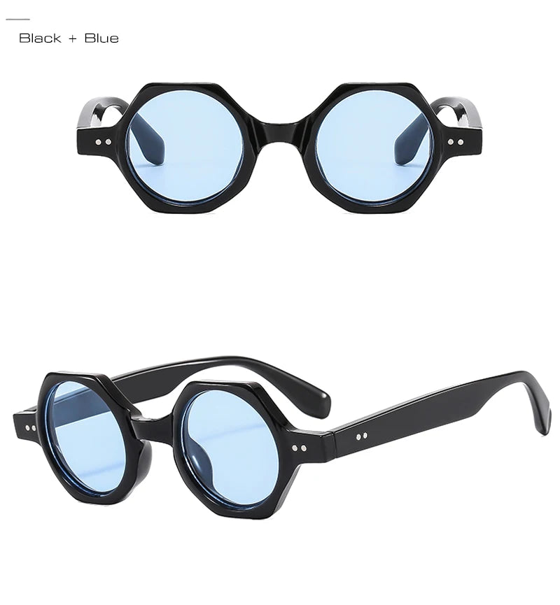 SHAUNA New Polygon Square Sunglasses Women Fashion Candy Color Round Lenses Eyewear Shades UV400 Men Sun Glasses