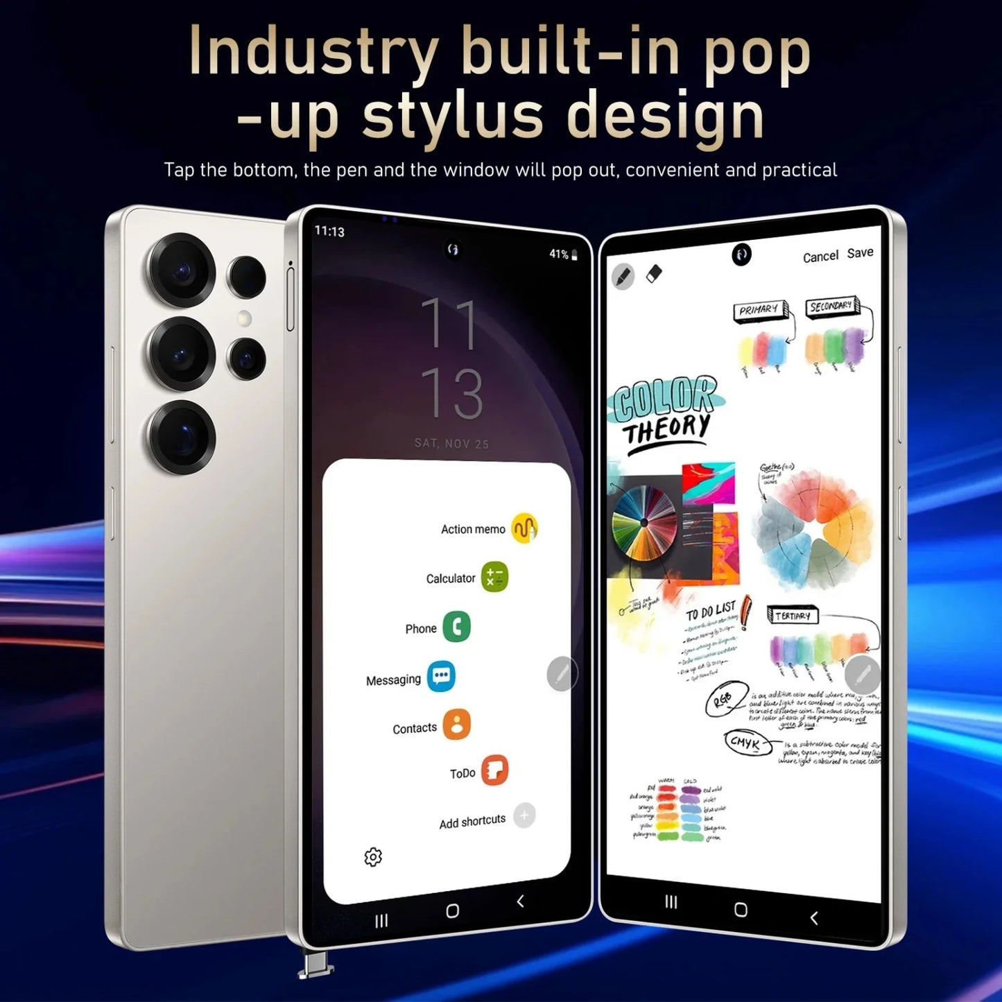 Global Vision S25 Ultra Smartphone 5G Android 12 8GB RAM 512GB ROM 6.8 Inch Phone 1920x1080HD 24+48MP 4 5G Network Mobile Phones