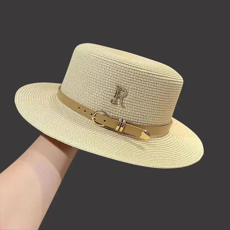 new Summer Hats for Women Wide Brim Casual Beach Sun Hat Women Summer Straw Hat Sunscreen Block UV Protection Panama Bow Cap