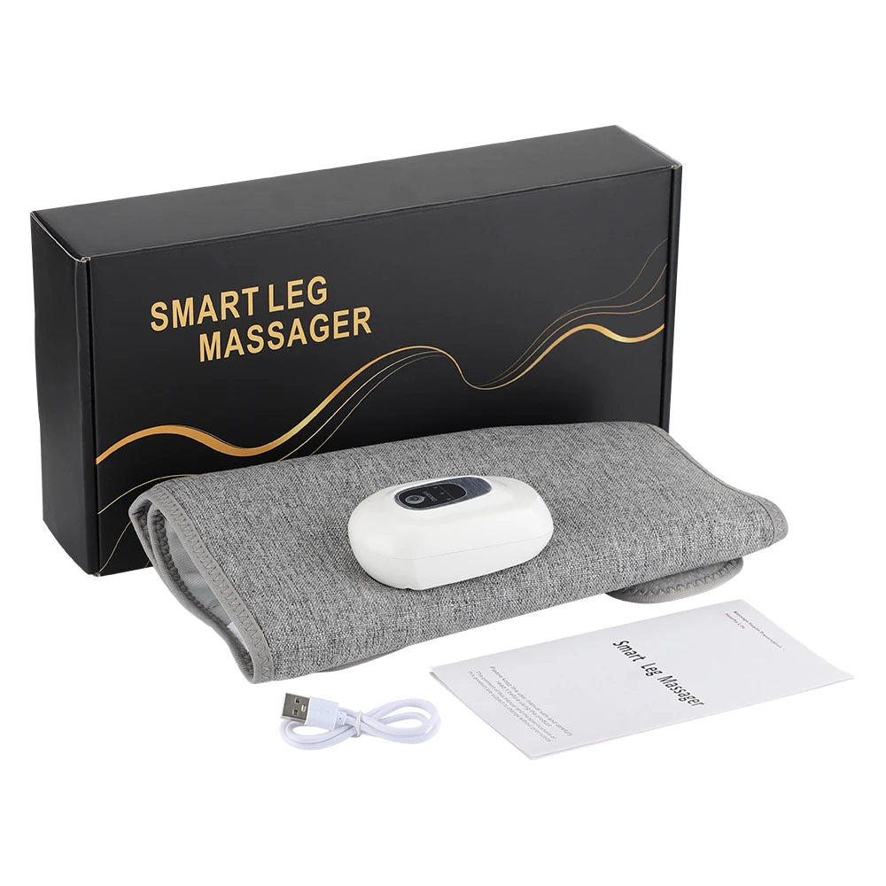 Electric Leg Massager Wireless Rechargeable Air Compression Calf Massage Relax Leg 3 Modes 360° Air Pressure Air Bag Leg Massage