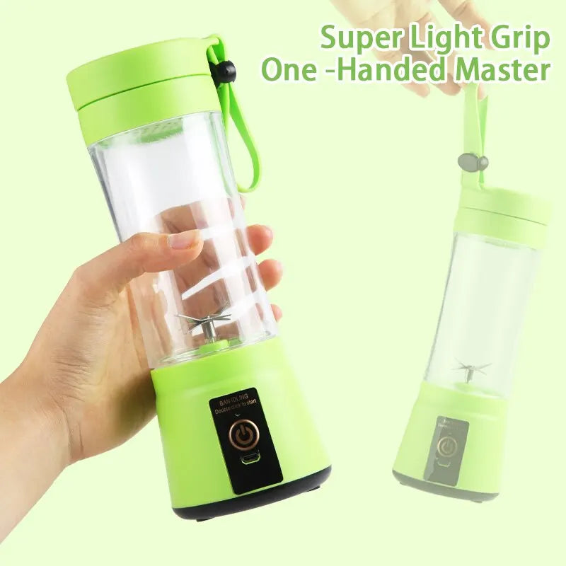 Cordless Portable Personal Size Blender - Mini Blender Make Smoothies and Shakes, 380Ml BPA Free Travel Cup for Office/Home/Gym