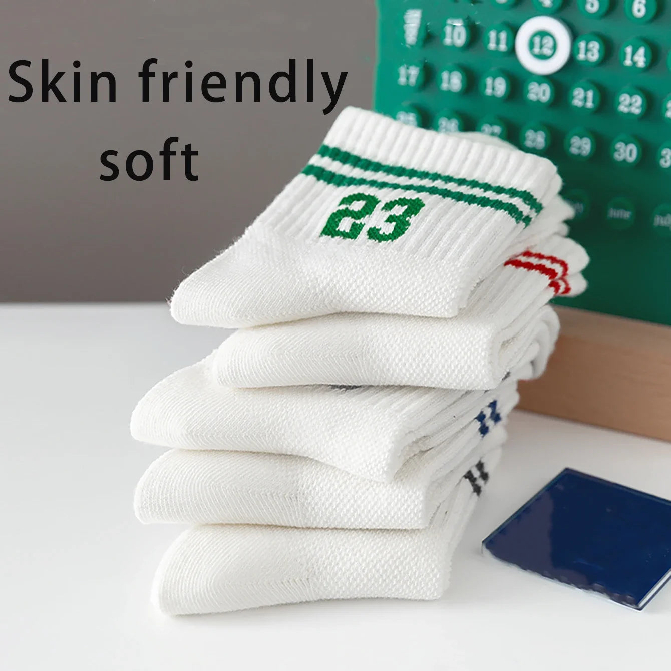 5 pairs of children's socks, thin breathable mesh socks for summer, fashionable sports socks for spring and autumn, student sock