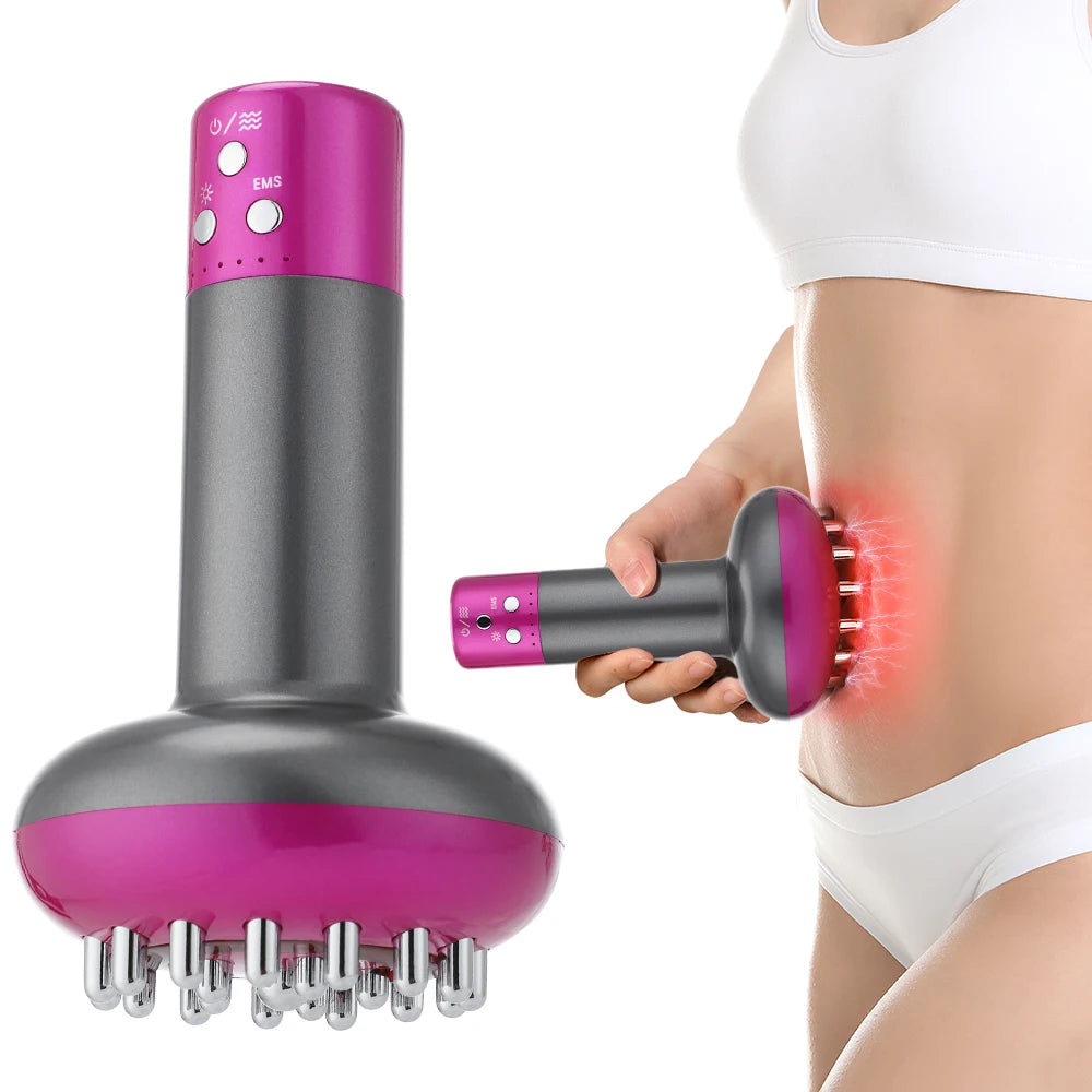 Rechargeable Guasha Massager Body Shaping Heating Meridian Scraping Brush Lymphatic Drainage Machine Fat Burner