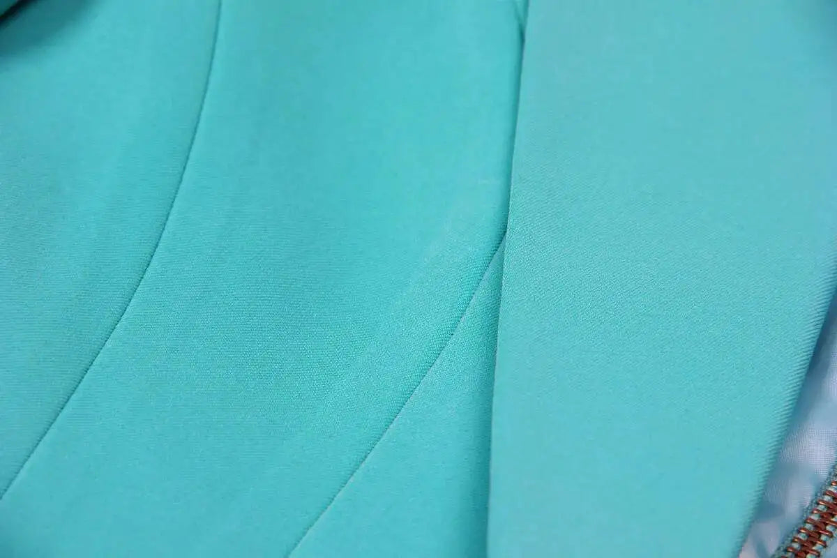 LGRQ 2026 Spring Fashion Women Clothes Notched Collar Full Sleeves Metal Single Button Slim High Waist Blazer Office Lady