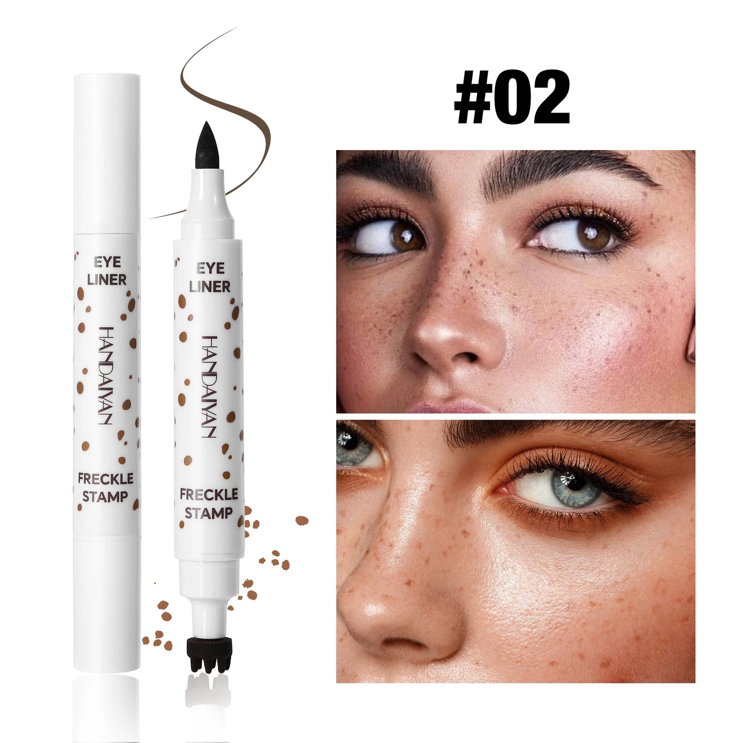 Double Head Concealer Pen Waterproof Long Lasting Freckle Stamp Eyeliner Quick Dry Natural Cover Pencil Life Like Makeup