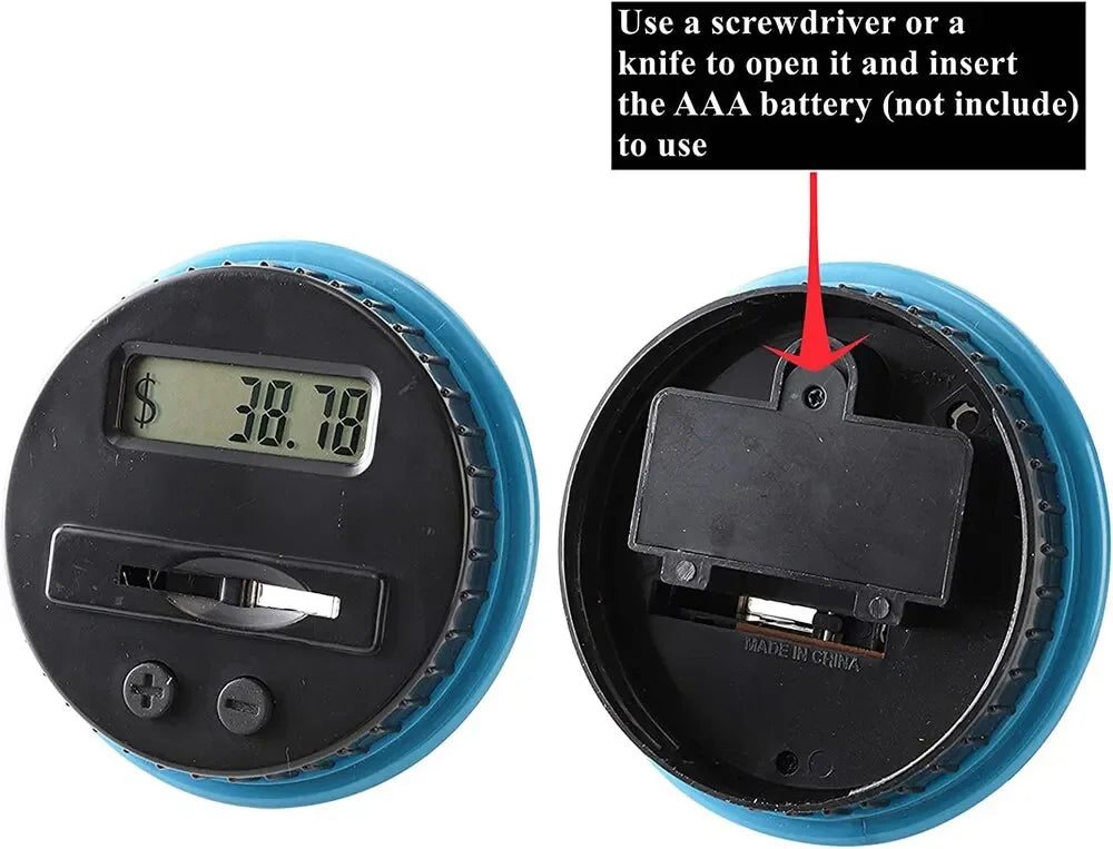 Electronic Piggy Bank Counter Coin Digital LCD Counting Coin Money Saving Box Jar Coins Storage Box For USD EURO Money Gifts