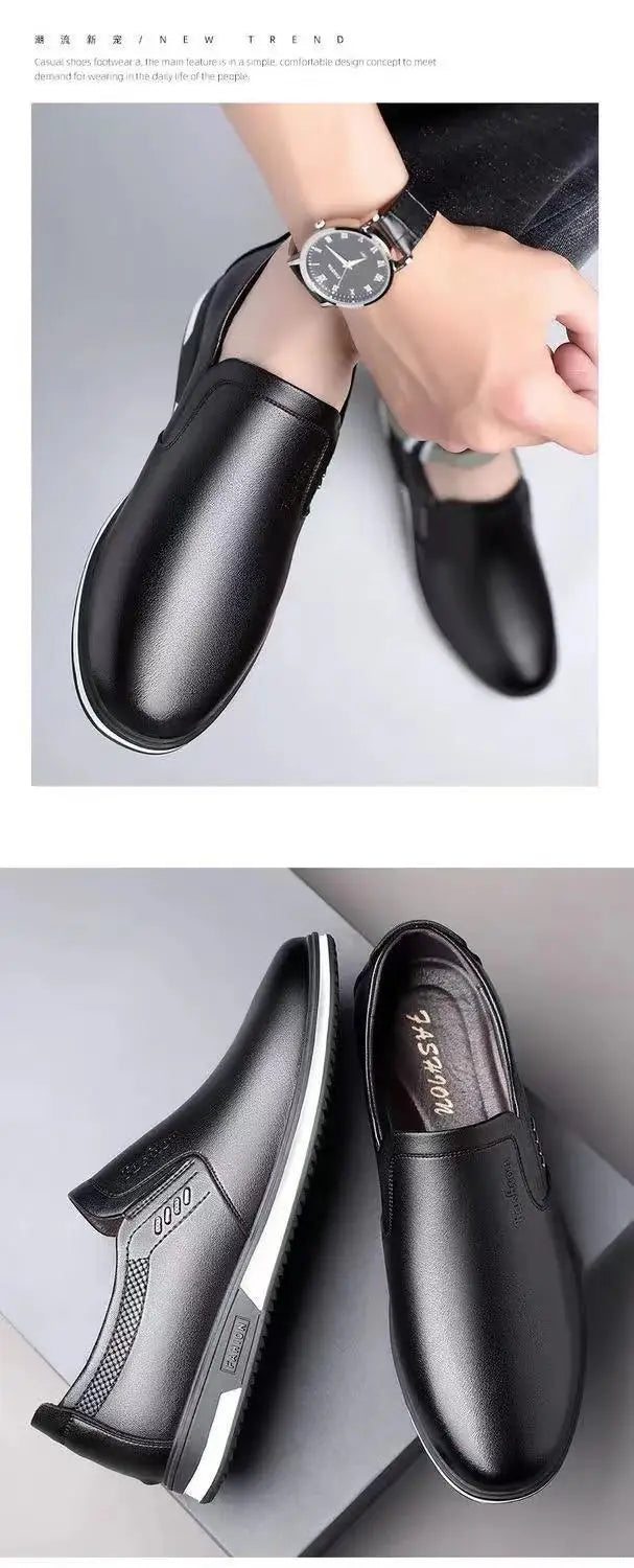 Leather Casual Shoes Man Black Loafers Shoes Men Luxury Designer Slip on Shoes for Men 2022 Zapatos De Hombre Chaussure De Homme