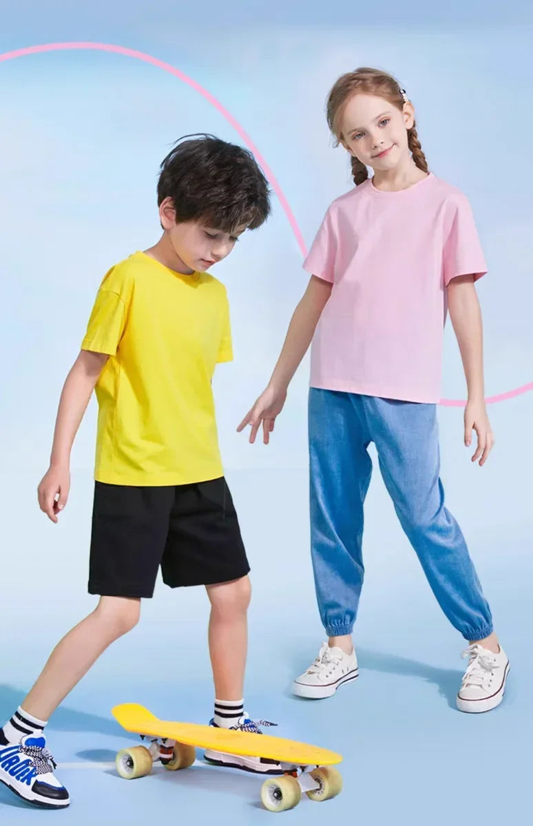 New 2026 Summer Fashion Children's Cool Bear Cartoon T-shirt Boys T Shirt Boys Clothes Print Cotton T Shirts Kids Clothes