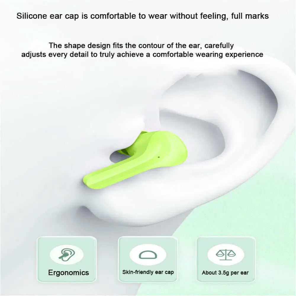 RYRA TWS Bluetooth 5.1 Earphones With Charging Box Wireless Headphone Stereo Sports Transparent Digital Display Earbuds Headsets