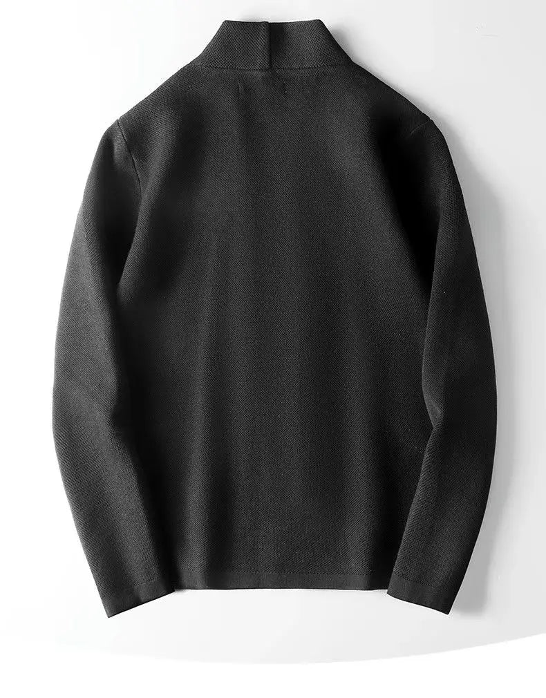 2023 New Spring and Autumn High End Fashion Business Leisure Slim Fit Handsome Versatile V-neck Single Breasted Sweater Cardigan