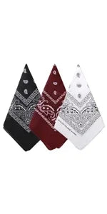 3 Pack Paisley Pattern Bandanas Face Mask Square Scarf Wristband Headwear Outdoor Sports Scarf Riding Camping Cycling Headscarf