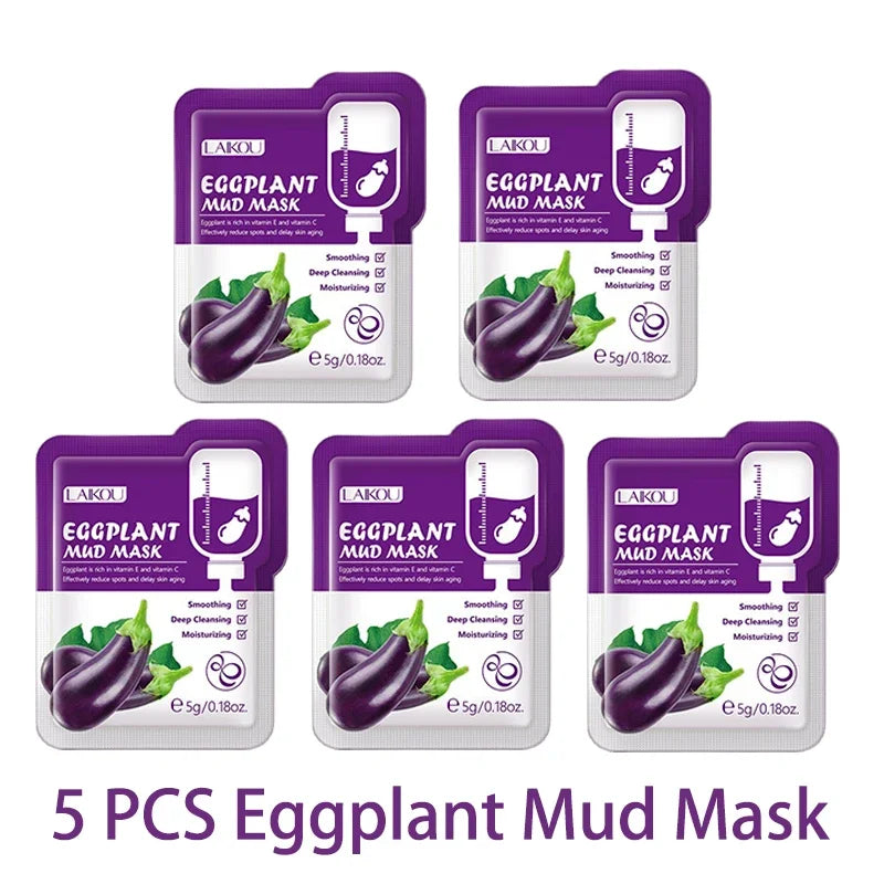 LAIKOU 5pcs Moisturizing Facial Mask Hydrating Sleeping Face Sheet Masks Repairing & Nourishing Night Face Mask Skin Care