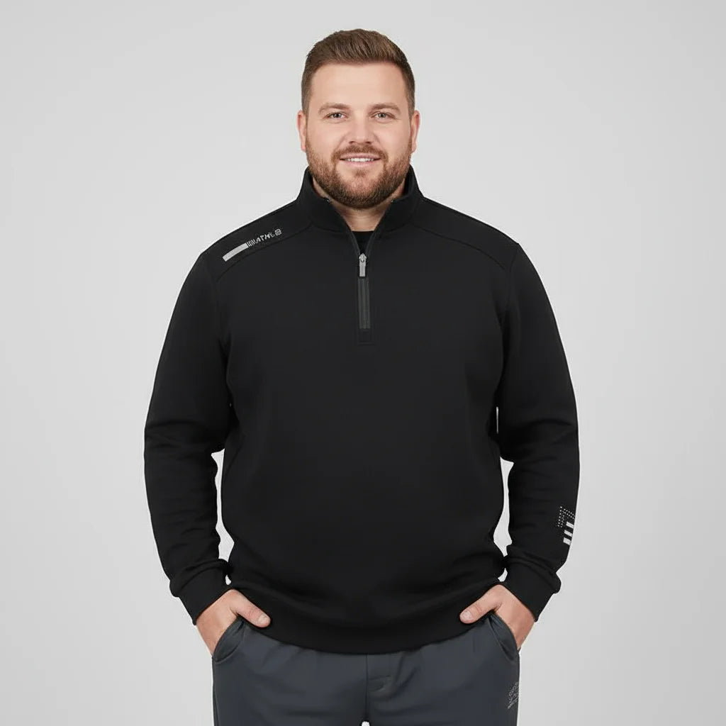 Plus Size Men's Sweatshirts 1XL-7XL Loose Fit Pullover Spring Autumn Casual Long Sleeve Stand Collar Zipper Top Streetwear 185KG