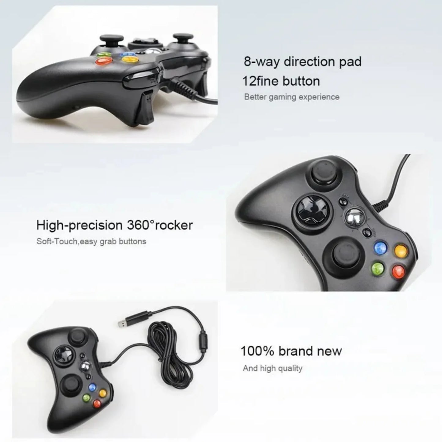 GAMROMBO Game Controller For Xbox 360/Slim/Windows7/8/10 Gamepad Wired/Wireless Controle Joystick Dual Vibration Gaming  Rocker