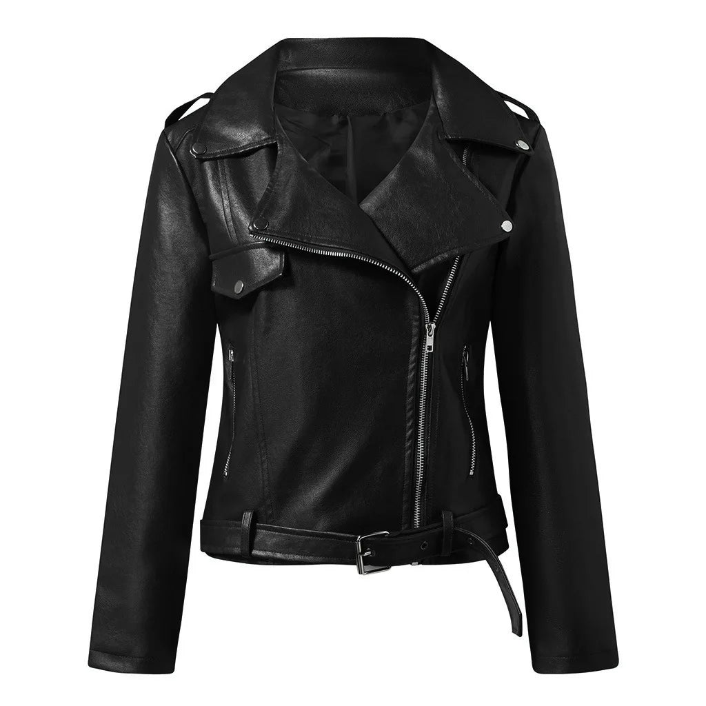 Women's Leather Jacket 2022 Autumn Winter New Short Coat Pu Motorcycle Clothing Slim Winter Leather Jacket