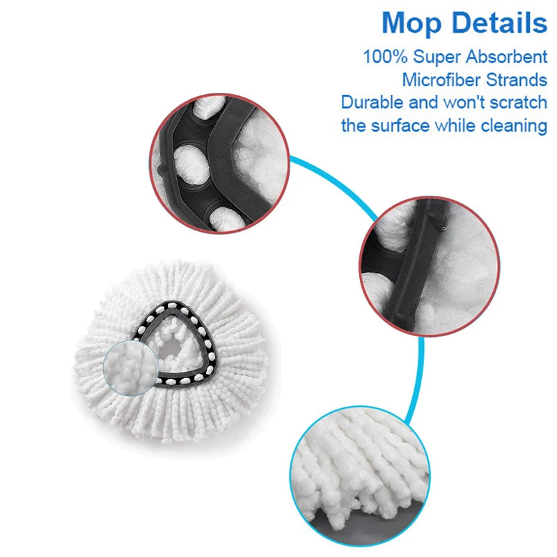 Swivel Mop Accessory with Free Choice 1 Base /1 Handle / Mop Head for O-cedar EasyWring Swivel Mop Microfiber Easy Home Cleaning