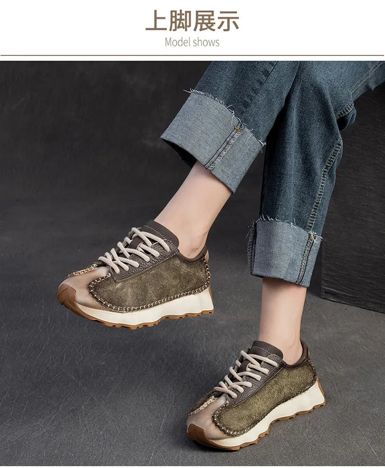 Koznoy 3cm Suede Cow Genuine Leather Mixed Color Preppy Girl Vulcanize Platform Wedge Summer Ladies Spring Autumn Comfy Fashion