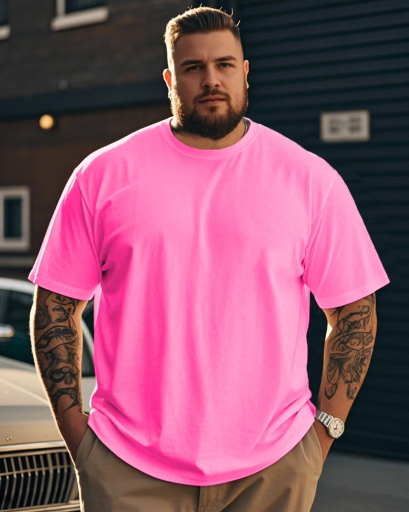 S-9XL plus-size men's T-shirt, solid color T-shirt, oversized T shirt