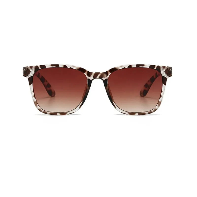 Retro Classic Vintage Square Sunglasses Women Oversized Sunglasses Women Men Retro Leopard Luxury Sun Glasses UV400 Glasses