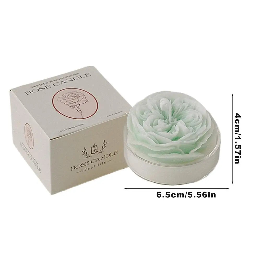 1Pc Beautiful rose Flower Scented Candle Smokeless Low Temperature Soy Wax Aromatherapy Candles Ornament Home Decoration Gifts