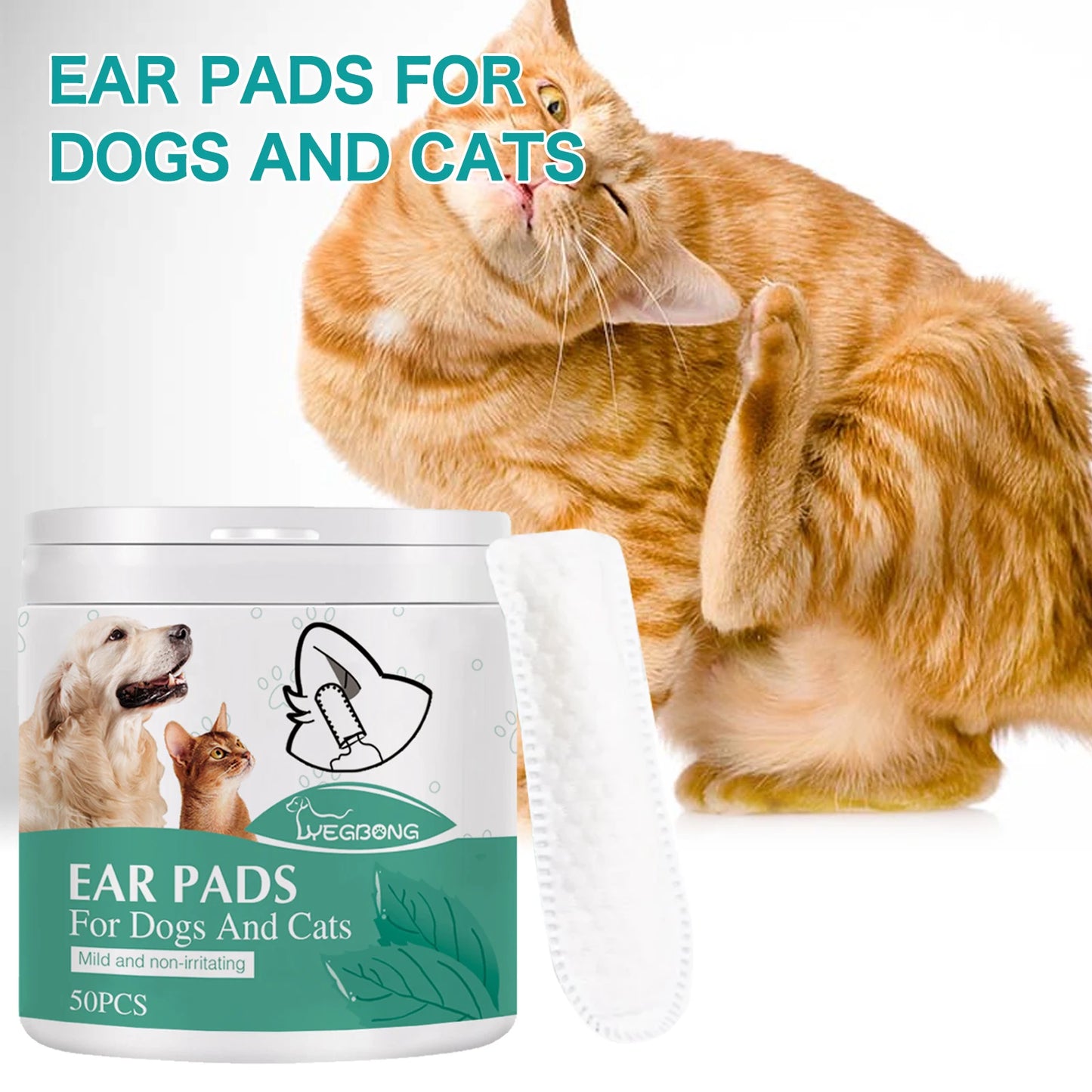 Pet Cleaning Finger Wipes Cats Dogs Remover Eye Tear Ear Mite Stains Disposable Cleaner Wipe Non-irritating Pets Beauty Products