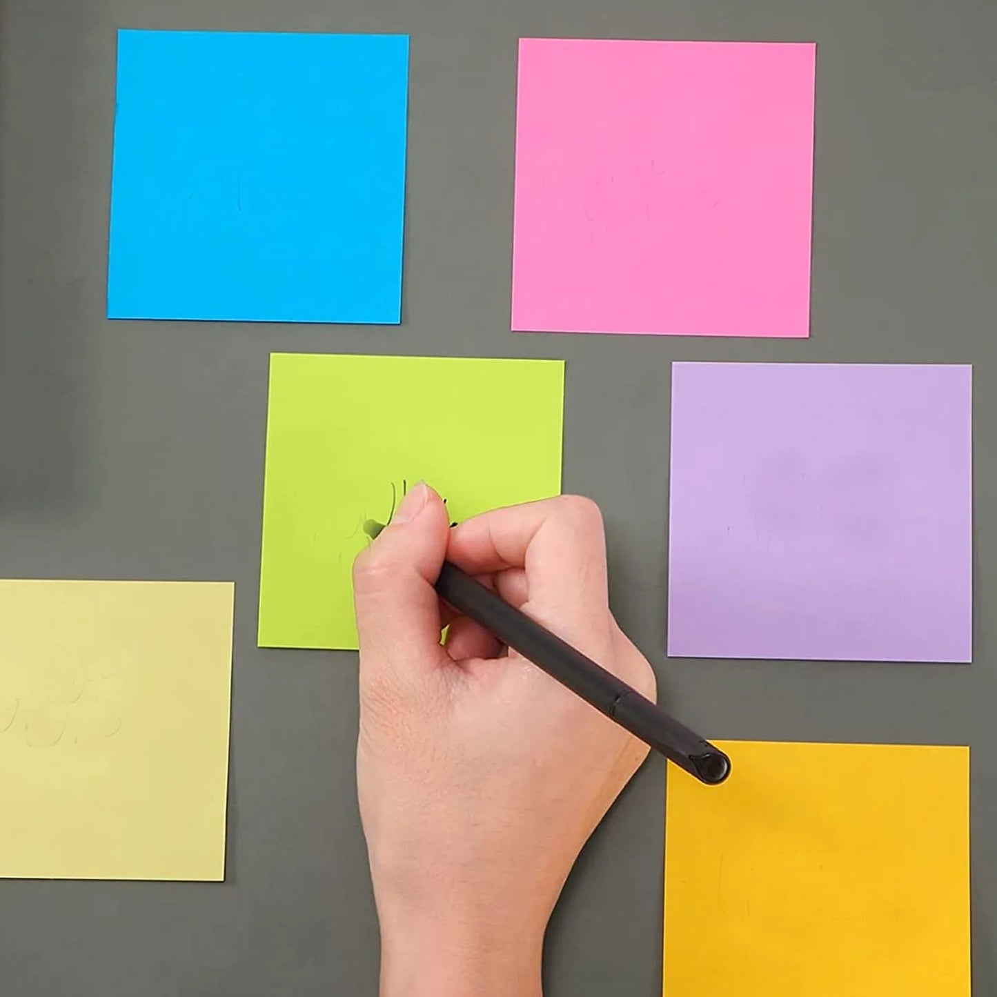 6 pcs fluorescent color 3*3inch Sticky Note Posted It Note Pads Stickers Planner Sticker Notepad Memo pad School Office Supplies