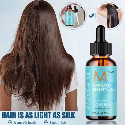 GSWP Moroccan Argan Oil Hair Oil deeply nourishes hair, leaving it smooth, shiny, and effectively tames frizz.60ml