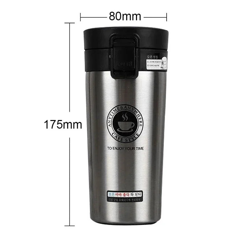 380ml Double 304 Stainless Steel Coffee Mug Leak-Proof Thermos Mug Travel Thermal Cup Water Bottle Thermos Cup