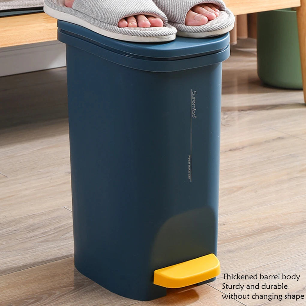 Trash Can Foot Pedal Garbage with Cover Storage Buckets for Household Kitchen Living Room  Classification Cleaning Bin Dustbin