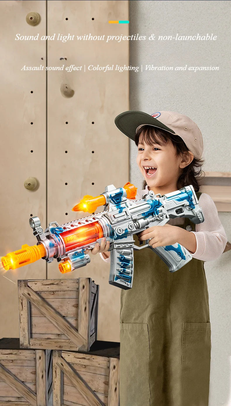 Children Electric Toy Gun Realistic Machine Submachine Gun Model Like Real Guns with Sound Light Effects Non-firing Kids Gifts