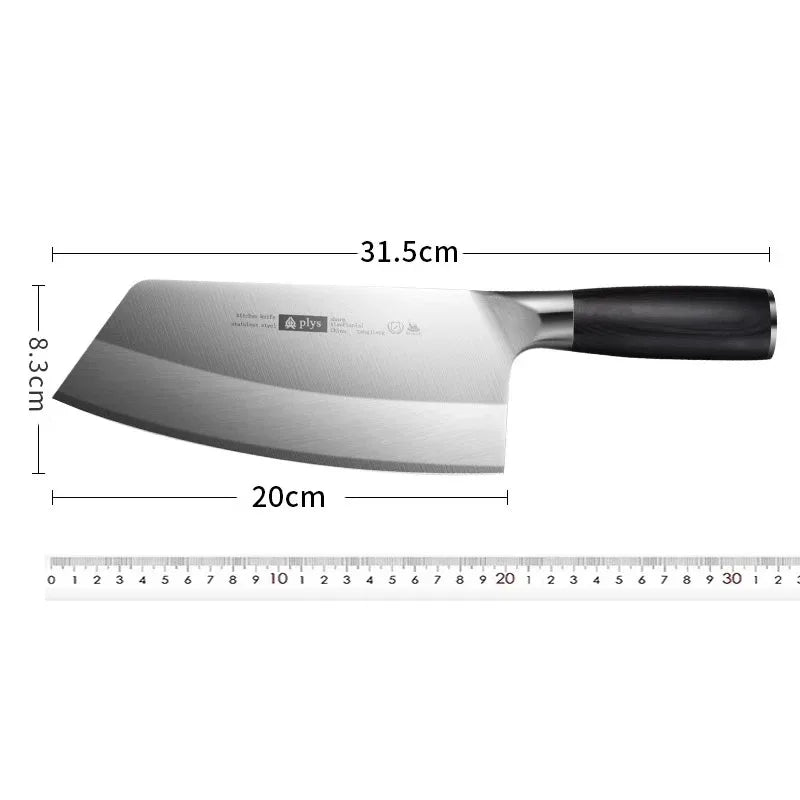 Professional Multi-Purpose Kitchen Knife Set,Chef'S Special Ultra-Sharp Meat Knife Cleaver Black Wood Handle Chopping Knife