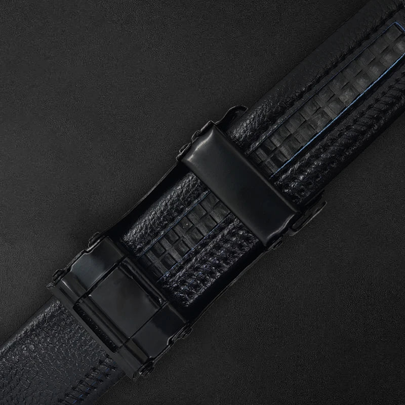 Men's Business Luxury Belt Jeans Automatic Adjustable Alloy Buckle Men PU Leather Waist Straps Belts