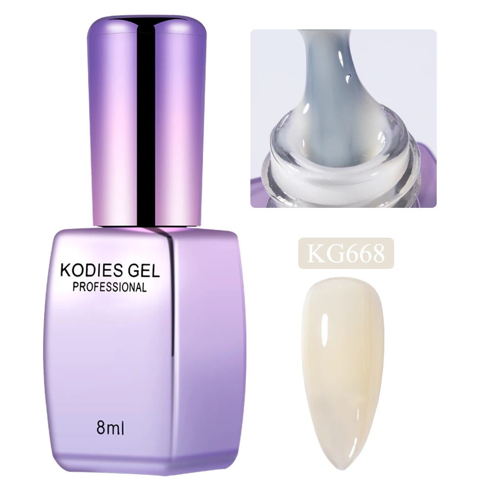 KODIES GEL New Gel Nail Polish 8ML Jelly Autumn Winter UV Semi Permanent Milky White Soft Nail Art Gels Varnish French Manicure