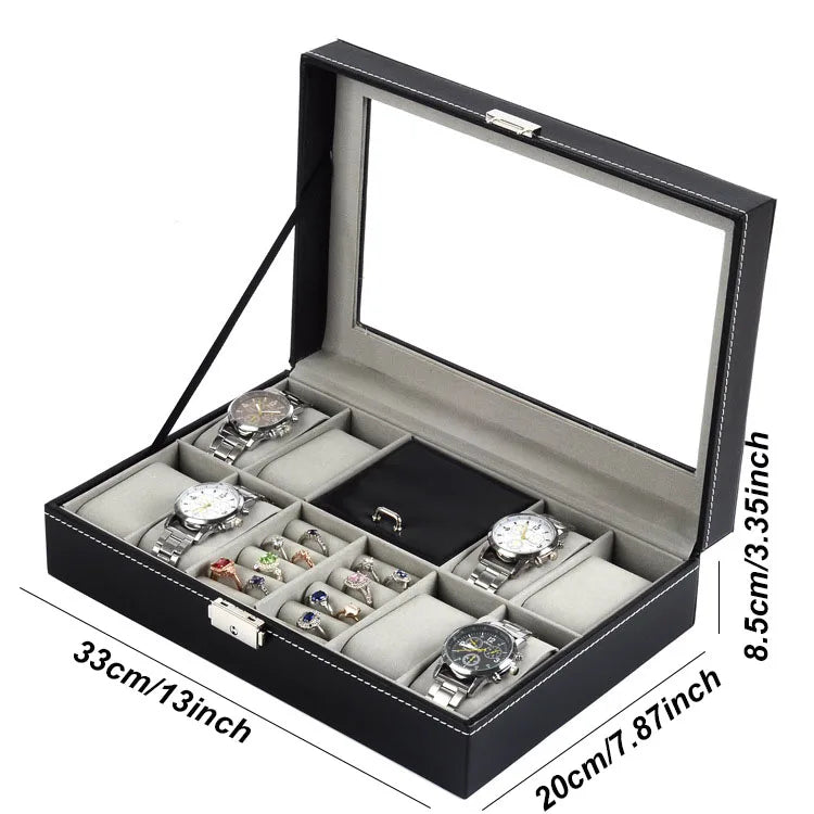 DELESYS Multi-Purpose Storage Box Glasses Women's Jewelry Box Fashion Jewelry Organizer Watch Storage Case Watch Box