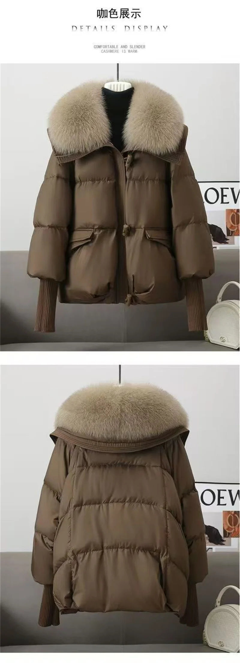 2024 New Loose Ladies Cropped Jacket Winter Woman Parka Overcoat Korean Fashion Female Ultra Light Warm Coat