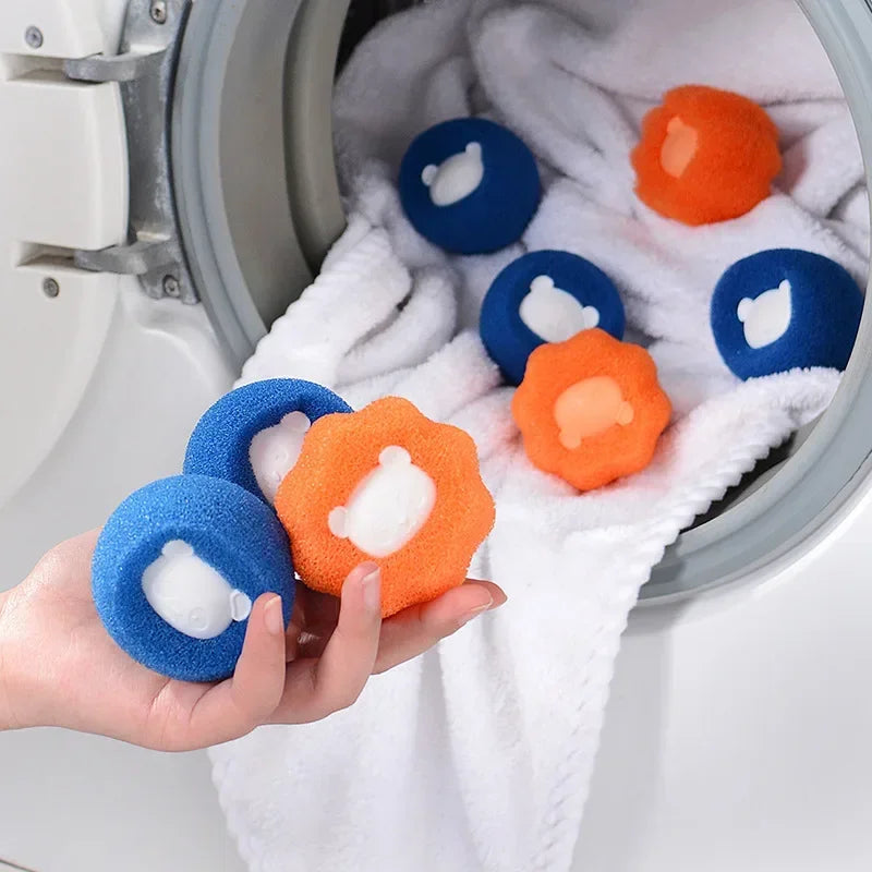 Reusable Pet Hair Remover Laundry Balls Sponge Cleaning Balls Washing Machine Lint Catcher For Cat Dog Fur Household Filter