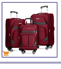 New York XPress 20"+24"+28" Luggage Expandable Travel Suitcase PP Hard Shell Luggage Set Rolling Luggages with Spinner Wheels