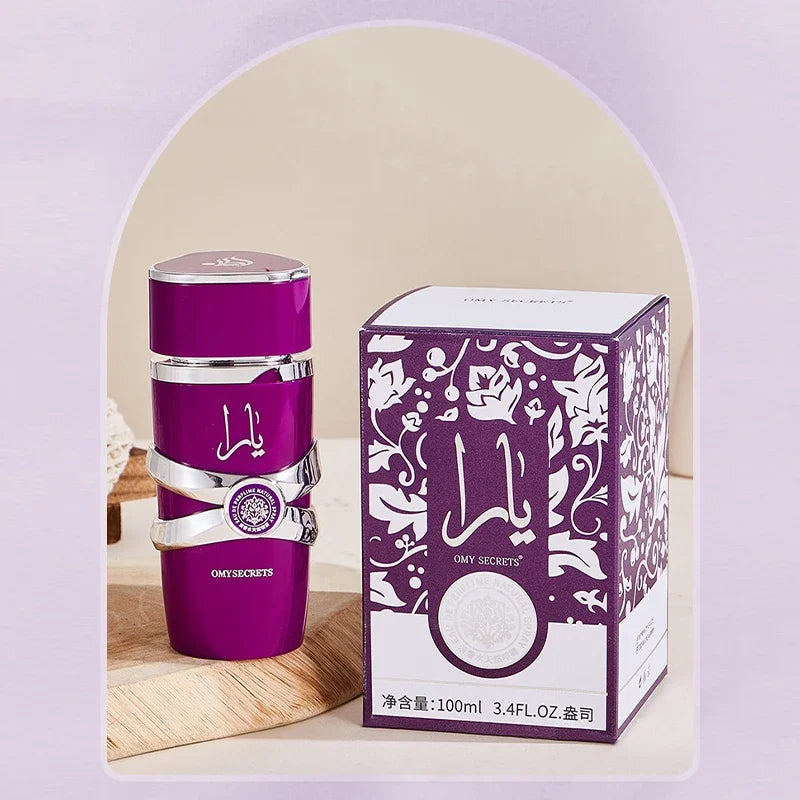 Arabian Brand 100ml Eau De Toilette Ya Lasting Fragrance Bodyspray Pink Gilded Floral Fruity Cologne Dubai Gift Charming Perfume