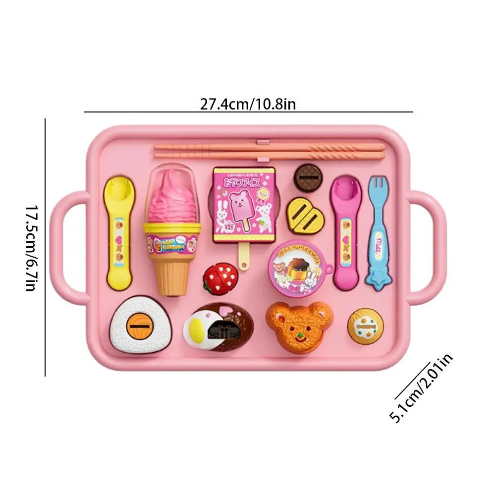 NEW Food Feeding Pudding Feeding Ice Cream Toy Set Early Education Food Platter Role Play Fun Children Girl Play House Toys Gift