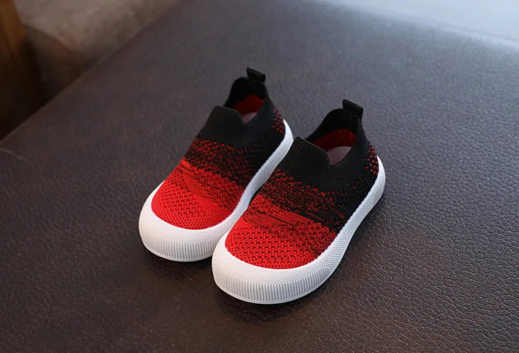 Size 20-31 Children Shoes Spring Autumn Kids Sneakers Soft Breathable Mesh Boys Slip-on Shoes Patchwork Color Girls Shoes